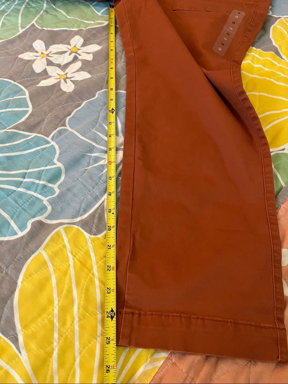 NWT Gap Girlfriend Khakis in a burnt orange Sz 12 - Picture 9 of 14